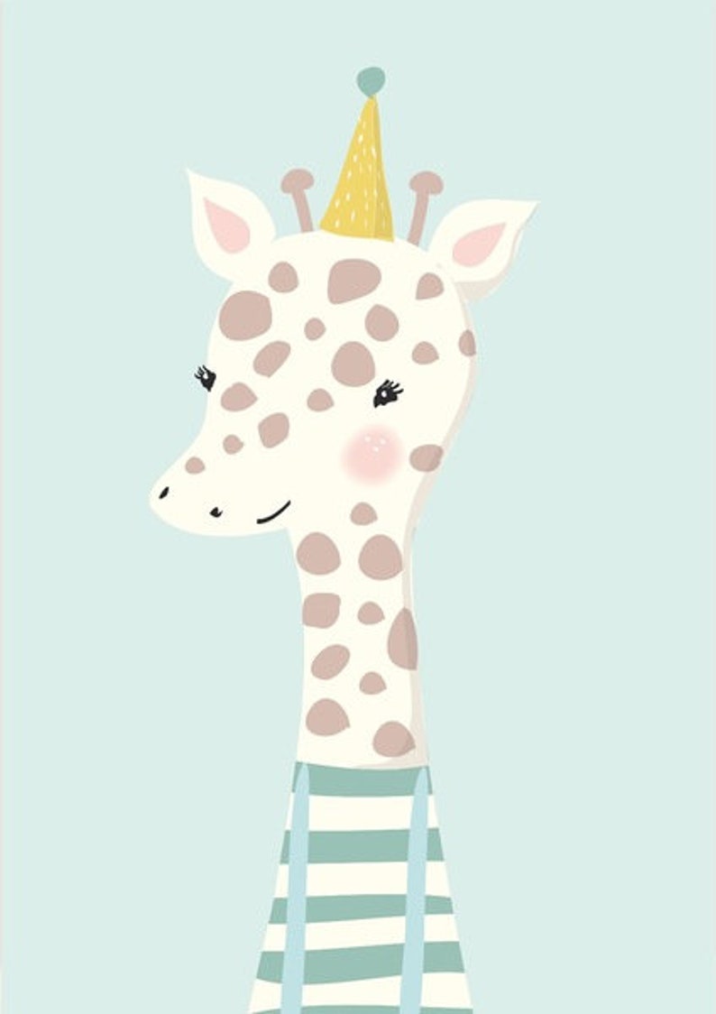 Kunstdruck / Poster / Bild kleine Giraffe Bild 2