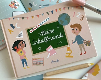 Freundebuch Endlich Schulkind für Schule & Kindergarten Einschulung Freundschaft Freundealbum