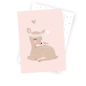 Postkarte "Kleines Rehmädchen"