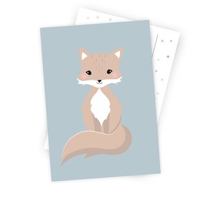 Carte postale « petit garçon renard »