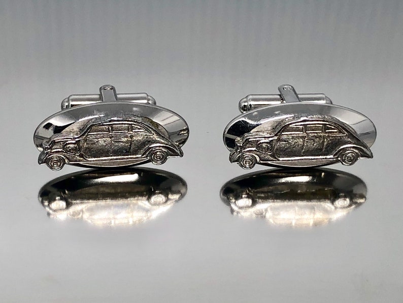 Vintage silver Hickok cuff links figural 1930s classic car automobile collectible cufflinks 1950s 1960s Mad Men mid century men/'s gift