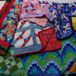 Handmade quilts, Lap Throws, Great for Baby, Kids, chair, Travel, cuddle blankets
