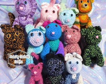 ¡Gatos de crochet! ¡Gatito de peluche colorido! ¡Gato de crochet!