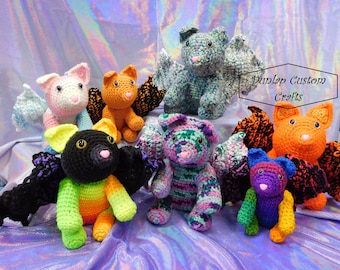 Chats dragons ! Des chatons en peluche colorés avec des ailes scintillantes !