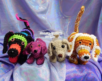 ¡Cachorros de perro salchicha a crochet! ¡Peluches de perro salchicha de colores! ¡Ya están entrenados para hacer sus necesidades!