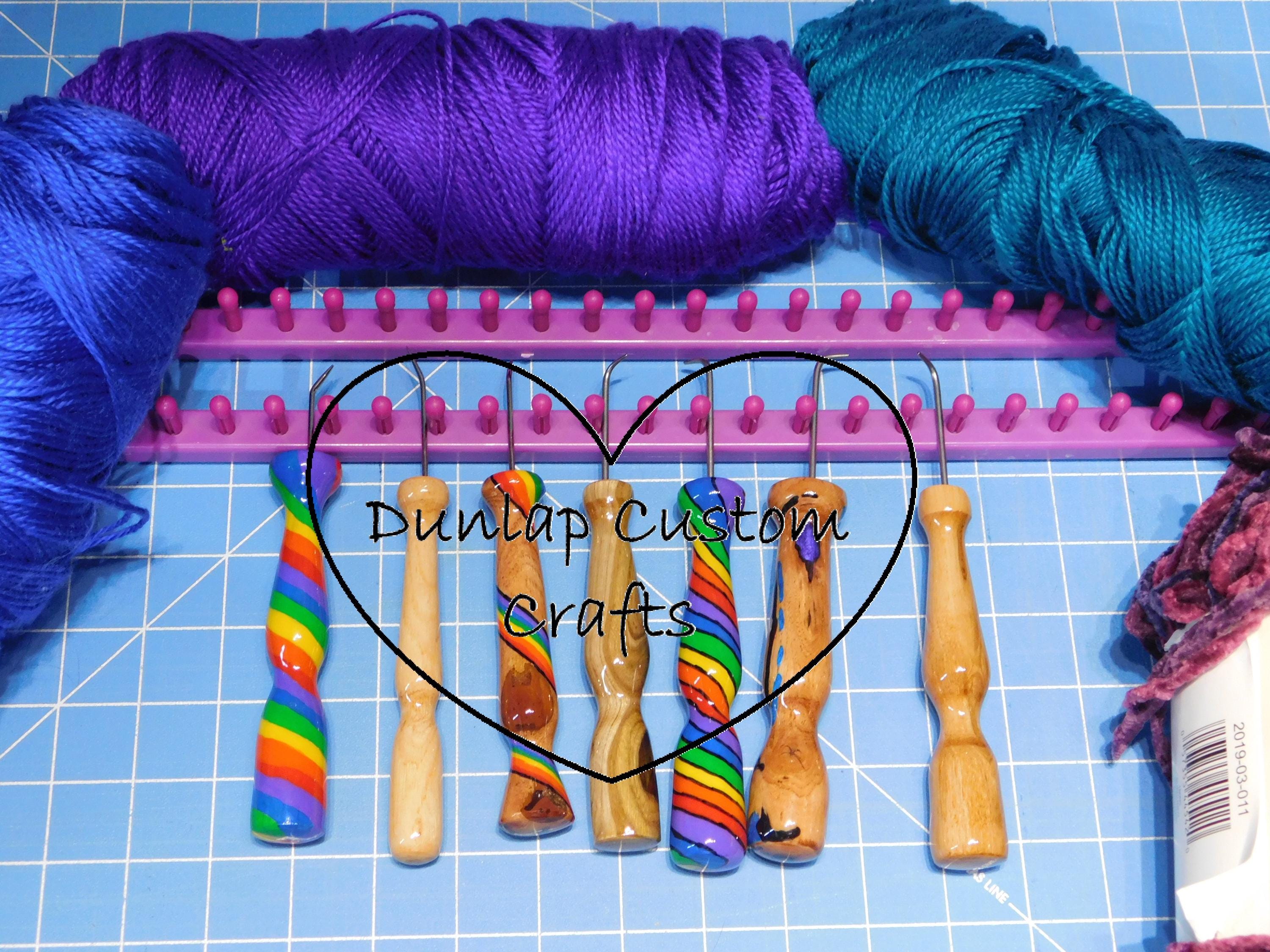 Ergonomic Knitting loom hook/handle in Natural Wood!