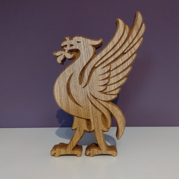 Liverpool Liver bird carved in solid oak - Liverpool 2023 YNWA