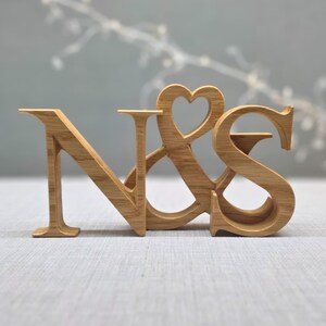 Personalized Oak Heart Keepsake: Anniversary Gift With Initials