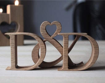 Unique Engagement Gift for couple - present for couples initials