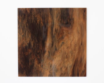 3mm W308 Dark brown, white and drown marble acrylic sheet  "Mahogany"