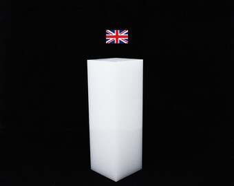 Opaque white E025 acrylic block 50mm thickness, 50x50x150mm