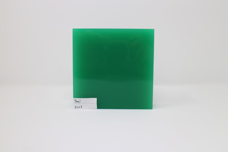 Opaque teal E027 acrylic block 40mm thickness 40x120x120mm