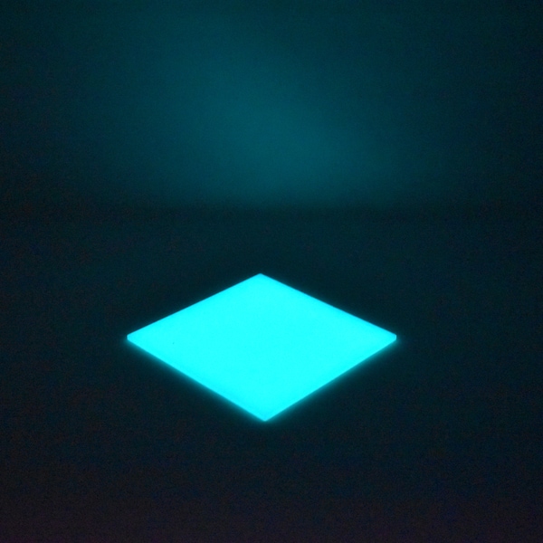 3mm A002 Blue glow in the dark acrylic sheet, Gekko Blue
