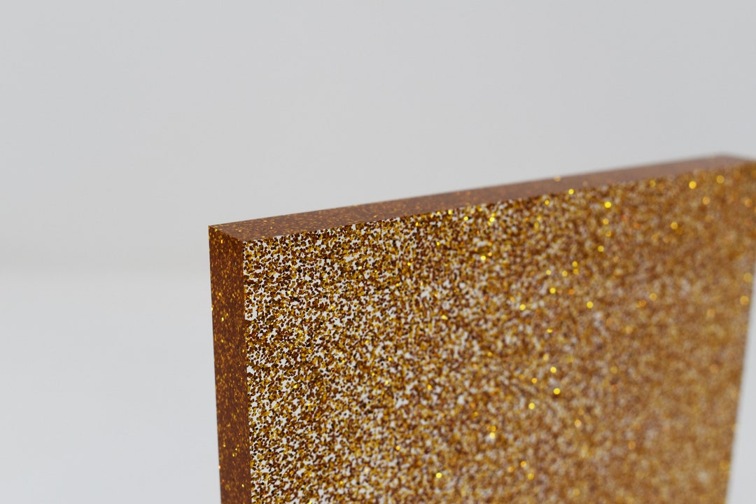 10 mm W711 ゴールドグリッターアクリルシート - Etsy 日本