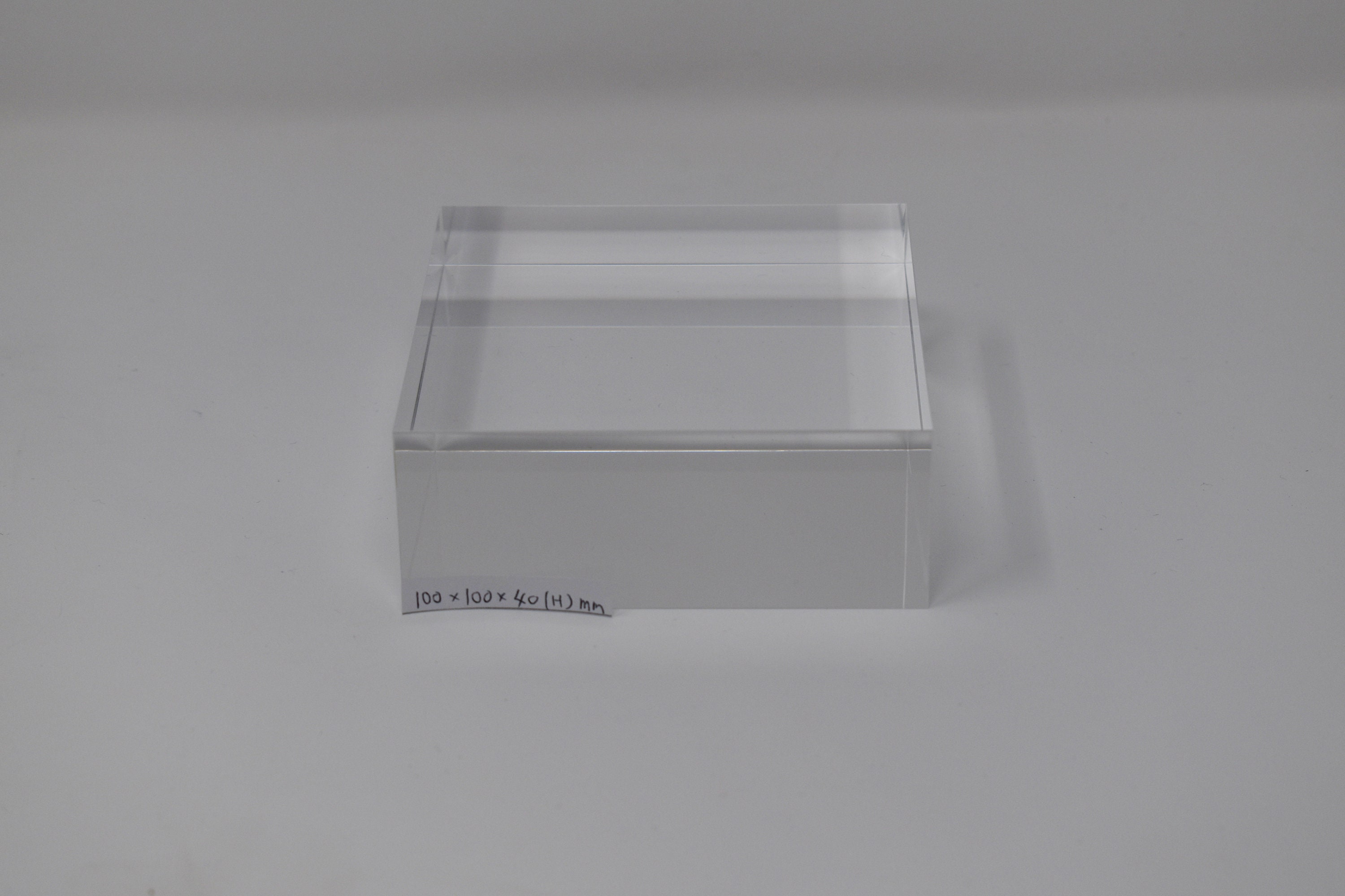 100x100mm Clear Cast Acrylic Block, 50mm, 40mm, 30mm, 20mm, 15mm Thickness,  Hand Polished -  Israel