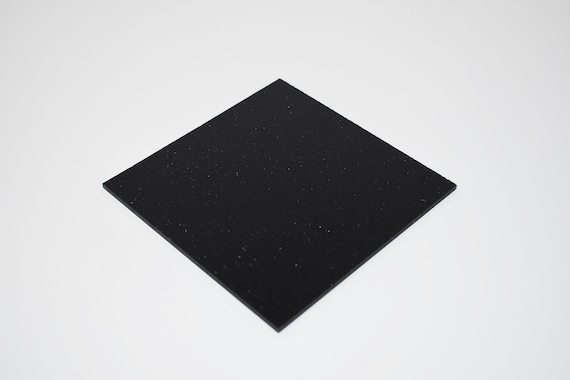 3mm B009 Midnight Black Fine Glitter Acrylic Sheet, Laser Cuttable -   Denmark