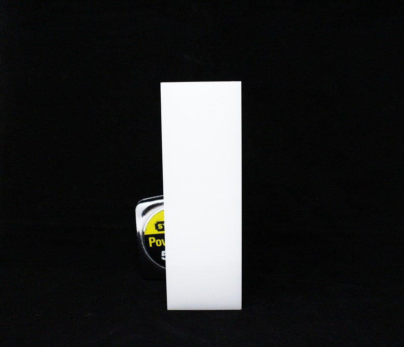 Opaque white E025 acrylic block 50mm thickness 50x50x150mm