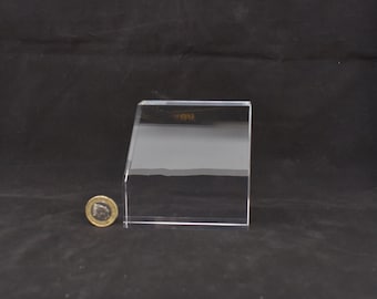 Clear cast acrylic display block trohy, hand polished