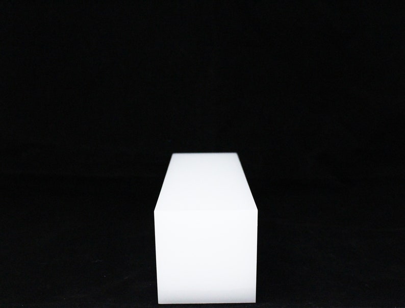 Opaque white E025 acrylic block 50mm thickness 50x50x150mm