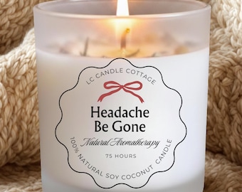Soy Coconut Candle - Aromatherapy for Headaches with Essential Oils