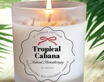 Aromatherapy- Tropical Cabana Soy Coconut Wax- Summer Home Decor- Housewarming Gifts- Birthdays