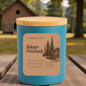 Balsam Patchouli Soy Candle – Crackling Wood Wick, Essential Oils, Clean Burn image 3