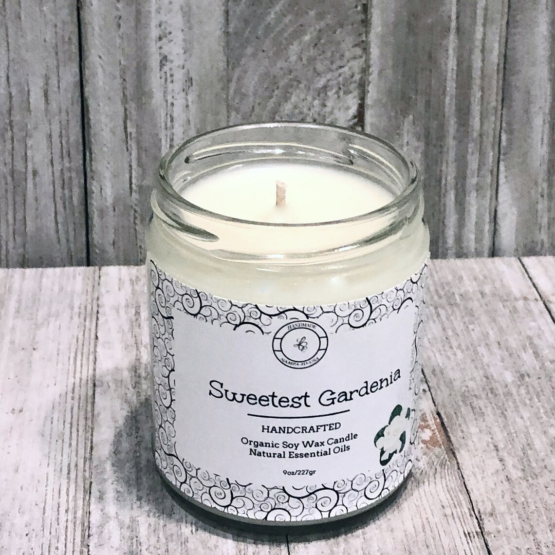 Sweet Gardenia Natural Soy Candle Pure Extract Candle Etsy