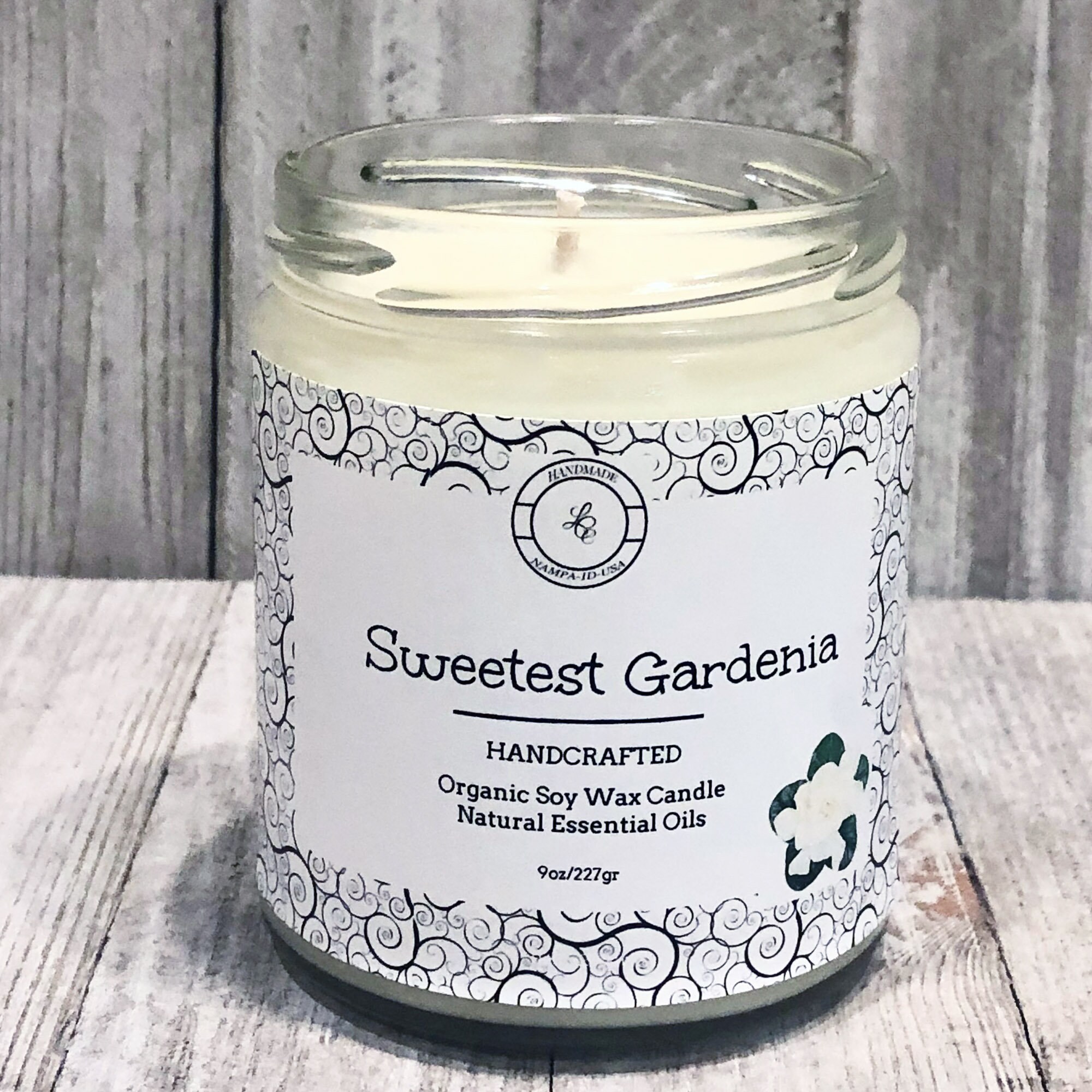 Organic Sweet Gardenia Soy Candle Pure Extract Candle Etsy