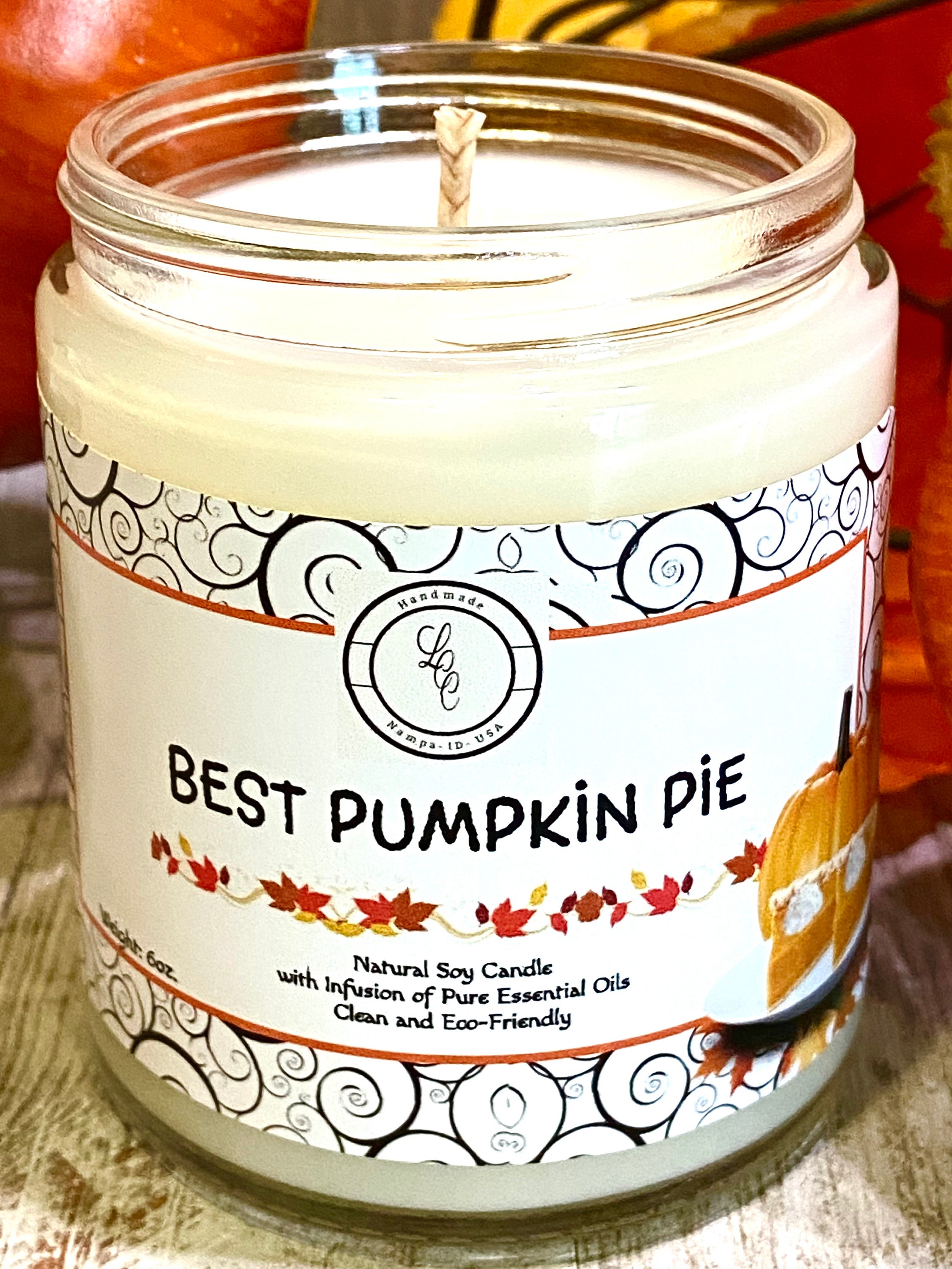 FALL Best Pumpkin Pie Natural Soy Candle Vegan Fall Gifts Etsy