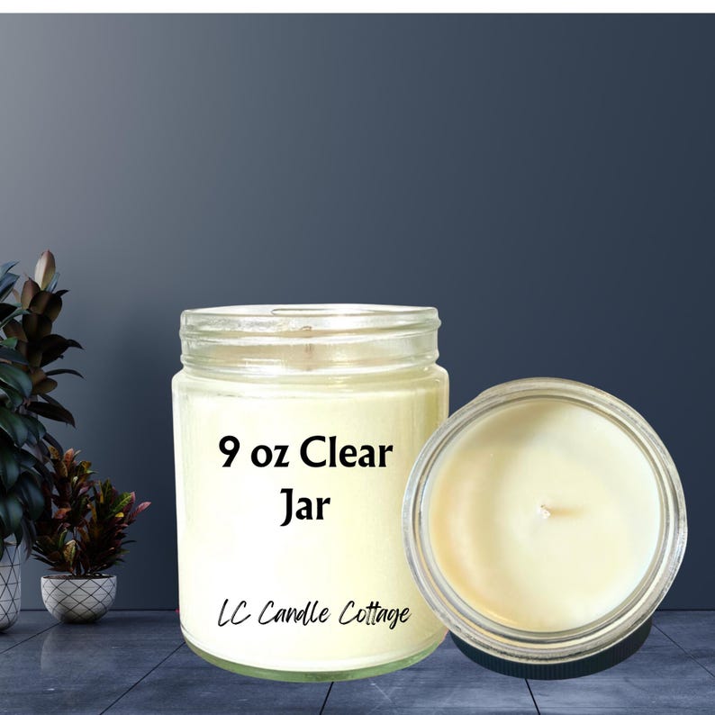 Sandalwood Amber Scented Candle Soy Candle Essential Oil Candle Clean