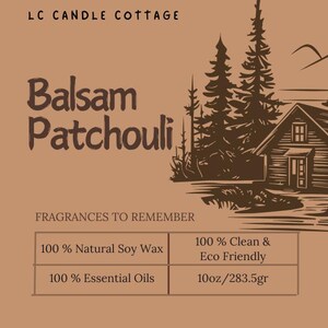 Balsam Patchouli Soy Candle – Crackling Wood Wick, Essential Oils, Clean Burn image 10