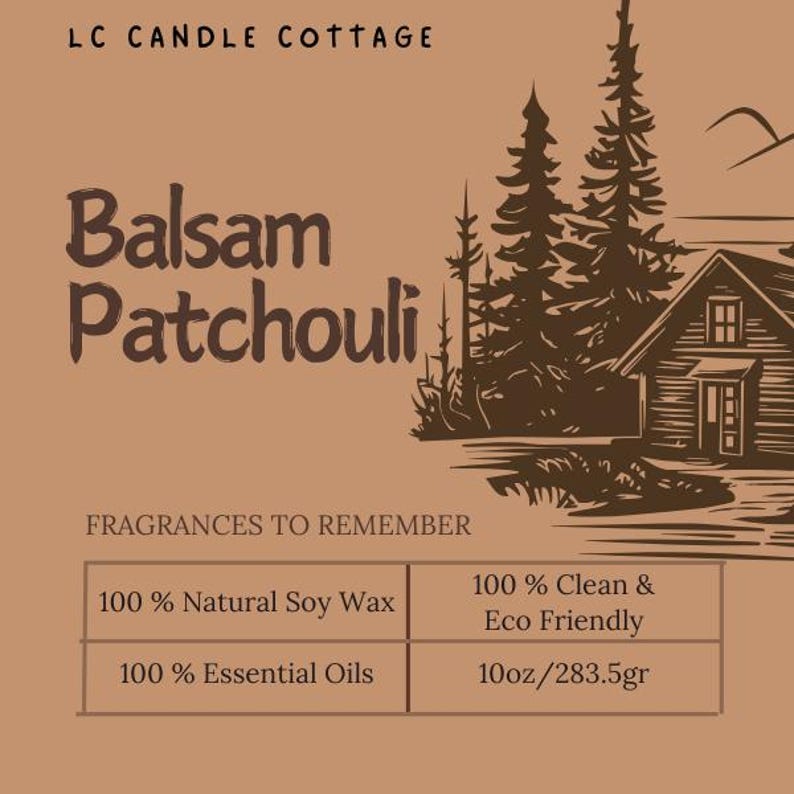 Balsam Patchouli Soy Candle – Crackling Wood Wick, Essential Oils, Clean Burn image 10
