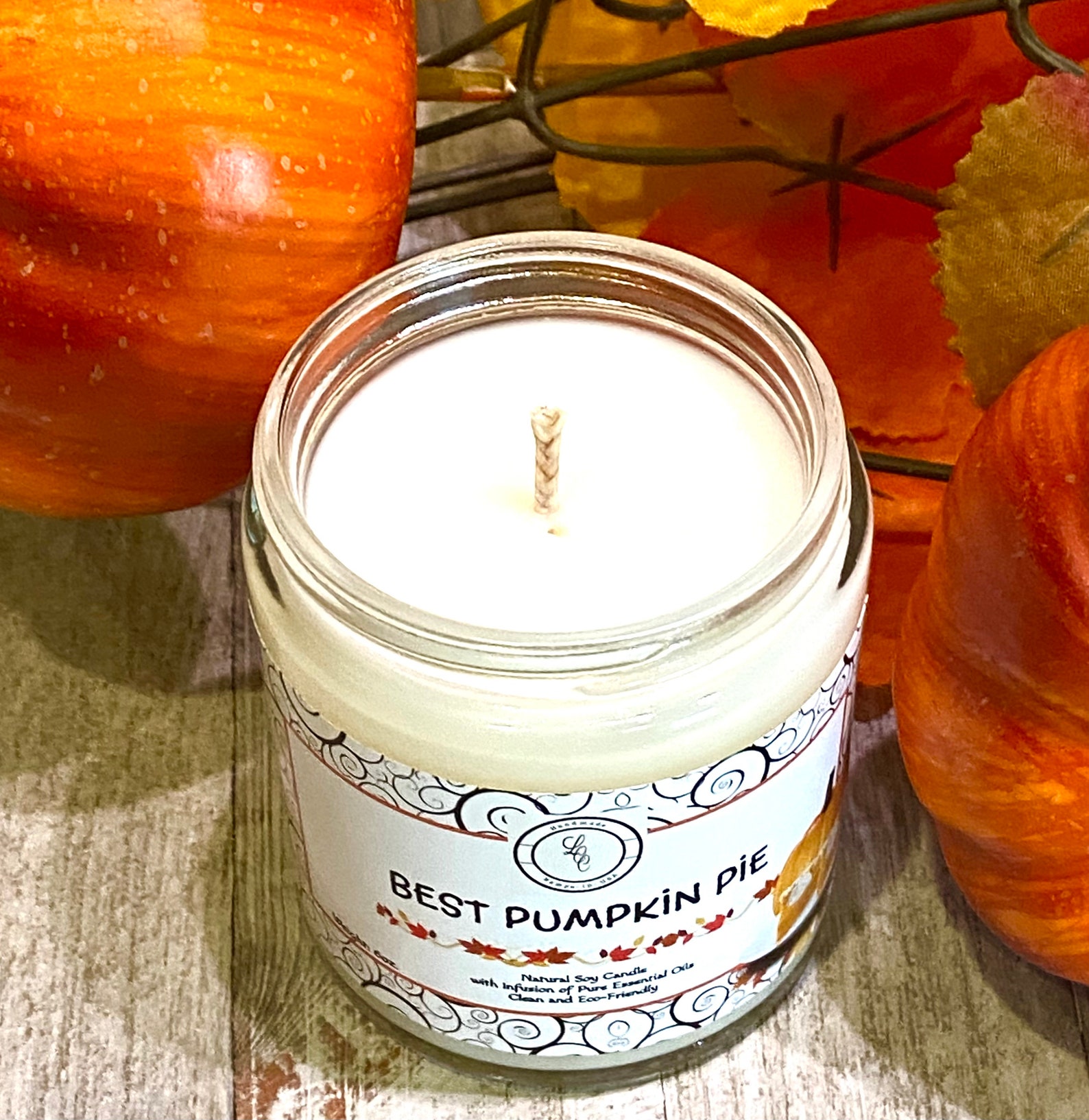 FALL Best Pumpkin Pie Natural Soy Candle Vegan Fall Gifts Etsy