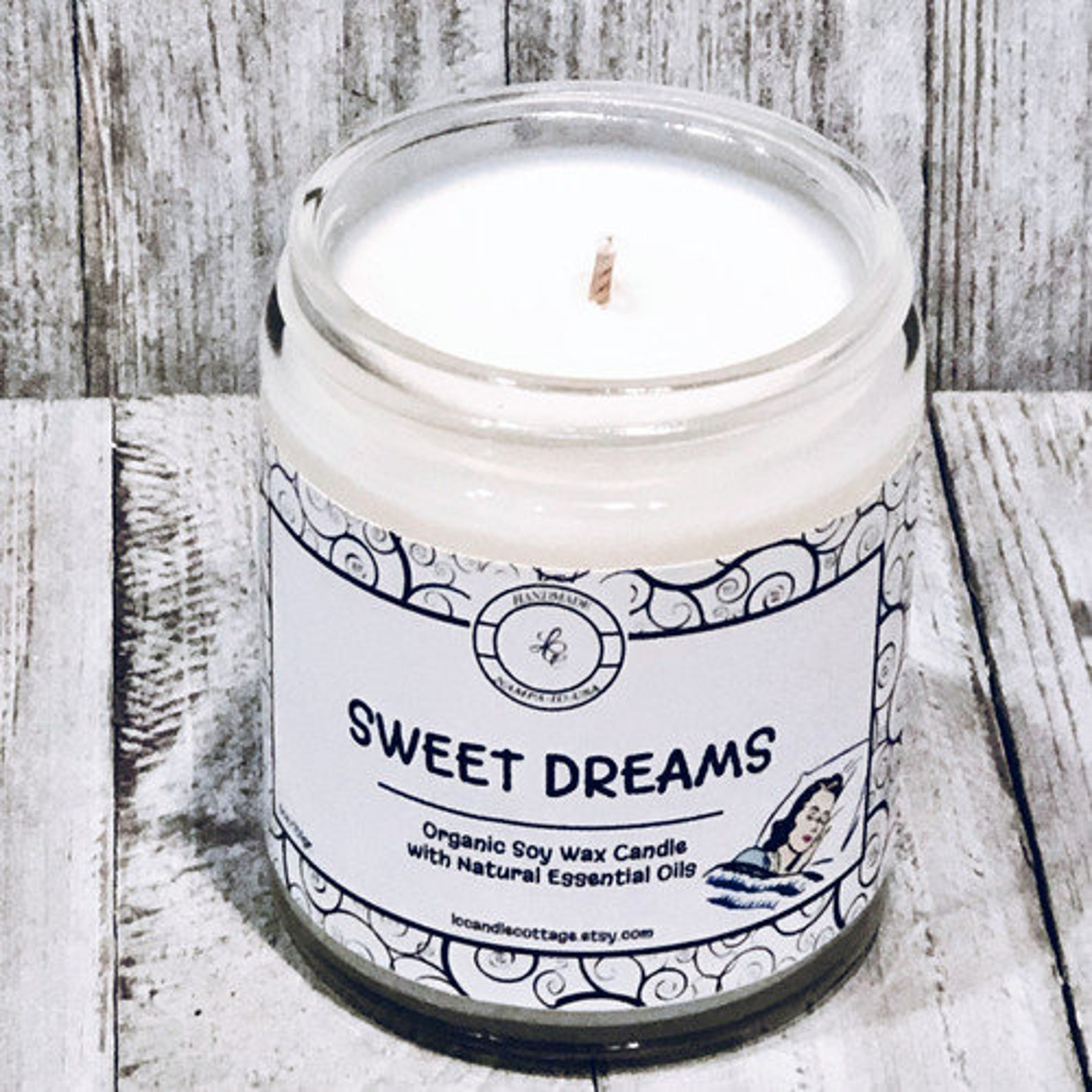 Sweet Dreams Natural Soy Candle Relaxing Aromatherapy Etsy