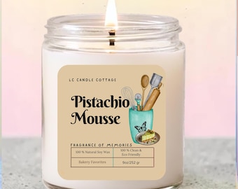 Pistachemousse- Sojakaars- Zomergeur- Schone kaarsen- Housewarming-verrassing