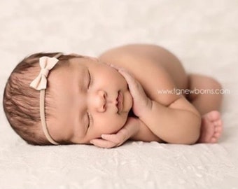 Baby Bow, Newborn Bows, Newborn Headband, Baby Headband, Photography Prop, Mini Leather Bows, Mini Leather Bows, Headbands for Babies