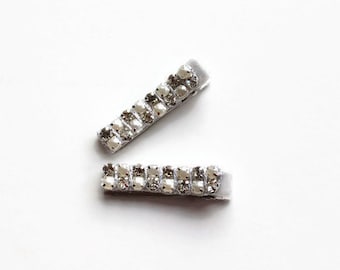 Hair Clips for Girls, velvet Hair Clip, Hair Clips for Toddlers, Rhinestone Hair Clip, Barrette, Flowergirl Hair Clips, Wedding Hair Clip