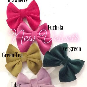 Velvet Hair Bow, Velvet Bow, Baby Bow, Velvet Headband, Velvet Hair Clip, Velvet Sailor Bow, Hair Bows For Girls, Bow Clip, Velvet Hairbow image 6