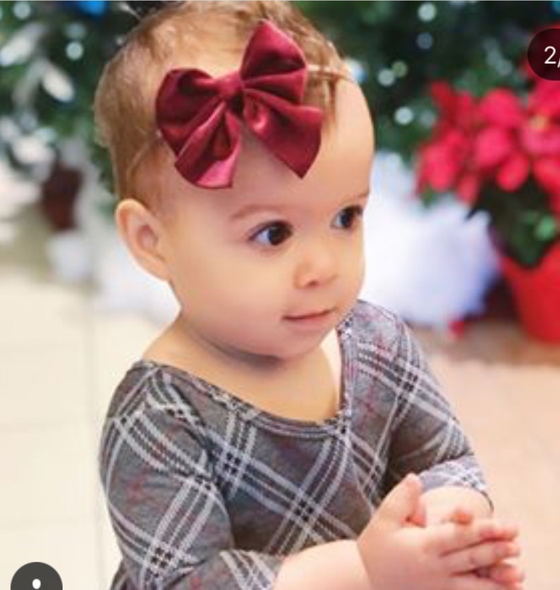 Velvet Hair Bow, Velvet Bow, Baby Bow, Velvet Headband, Velvet Hair Clip, Velvet Sailor Bow, Hair Bows For Girls, Bow Clip, Velvet Hairbow image 9