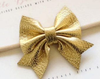 Leather Hair Bow, Leather Hair Clip, Leather Headband, Leather Bow Headband, Leather Hair Bows, Leather Bow, Leather Bows, Baby Bows, Bows