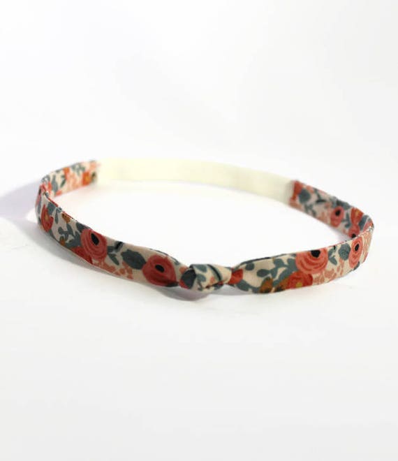 Dainty Headband, Newborn Headband, Floral Headband, Minimalistic Headband, Coral Peach Headband, Blue Headband, Newborn Prop, Gifts Under 20