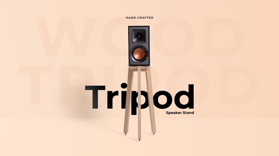 opruiming > wooden tripod speaker stands 