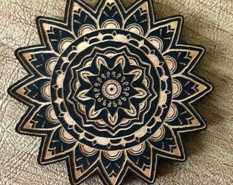 Painted Mandala Magnet - Mandala #6 - Mandala Art - Mandala Magnet - Inspirational - Magnets - Refrigerator Magnet - 3 inch