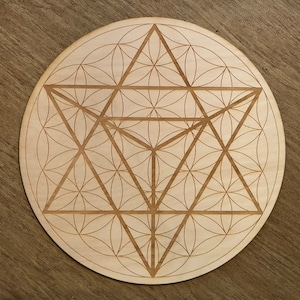 Merkaba Flower of Life Crystal Grid - Merkaba Crystal Grid - Altar Decoration