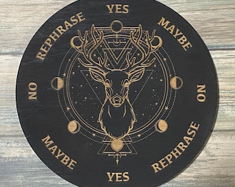 Deer Pendulum Board - Deer Moon Divination Board - Altar Decoration