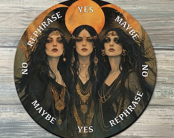 Triple Goddess Pendulum Board - Triple Goddess Divination Board - Full Color - Altar Decoration