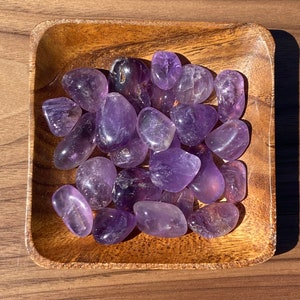 Amethyst TUMBLED A Grade Stone Brazil Tumbled Amethyst Third Eye Stone Healing Crystal Healing Stone image 1