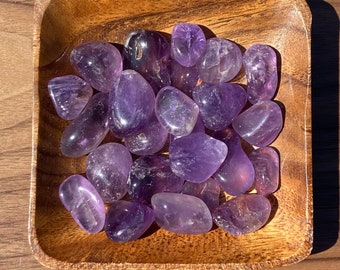 Amethyst TUMBLED A Grade Stone Brazil - Tumbled Amethyst - Third Eye Stone - Healing Crystal Healing Stone