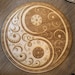 Yin Yang Mandala Crystal Grid - Yin Yang Crystal Grid - 3, 6, 9 or 12 Inches - Wooden Crystal Grid - Sacred Geometry