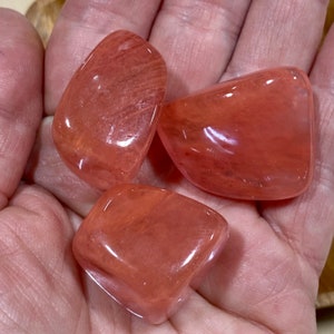 Strawberry Obsidian TUMBLED Strawberry Obsidian Glass Stone Heart Chakra Stone Root Chakra Crystal healing crystals and stones image 3